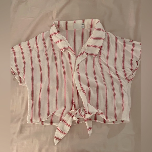 Aritzia Wilfred Free Tie-Front Blouse - Picture 2 of 6